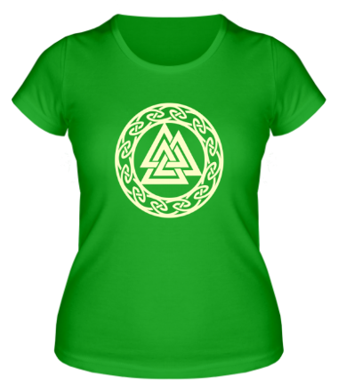 Женская футболка Вальнут символ Одина (свет)