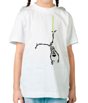 Детская футболка Висячий скелетик фото