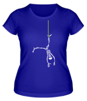 Женская футболка Висячий скелетик фото