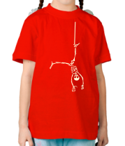 Детская футболка Висячий скелетик (свет) фото