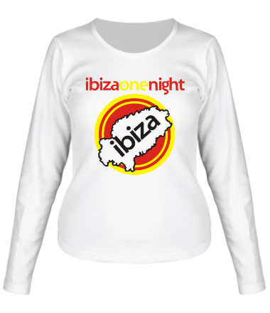 Женская футболка длинный рукав Ibiza one night 