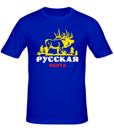 Мужская футболка Русская охота (лось)