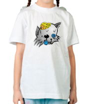 Детская футболка Кот - зомби фото