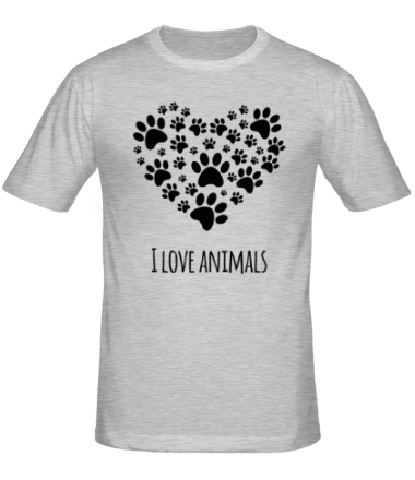 Мужская футболка Я люблю животных