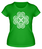 Женская футболка Клевер из кельтских узоров фото