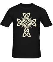 Мужская футболка Крест из кельтских узоров (свет) фото