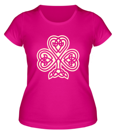 Женская футболка Кельтский клевер (свет)