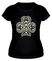 Женская футболка Кельтский клевер (свет) фото