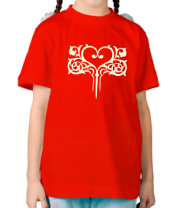Детская футболка Узор в виде сердца фото