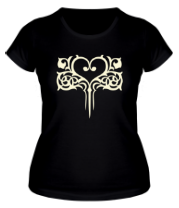 Женская футболка Узор в виде сердца