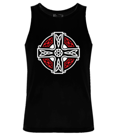 Мужская майка Кельтский крест с узорами