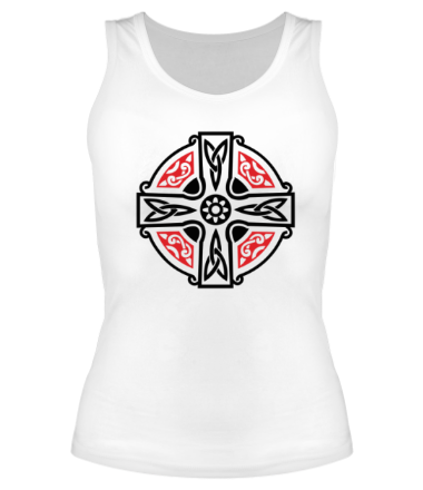 Женская майка борцовка Кельтский крест с узорами