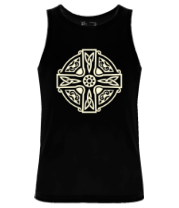Мужская майка Кельтский крест с узорами (свет) фото
