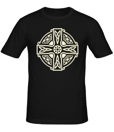 Мужская футболка Кельтский крест с узорами (свет)
