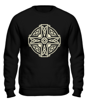 Толстовка без капюшона Кельтский крест с узорами (свет) фото