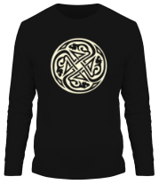 Мужская футболка длинный рукав Крысы кельтский круг (свет) фото