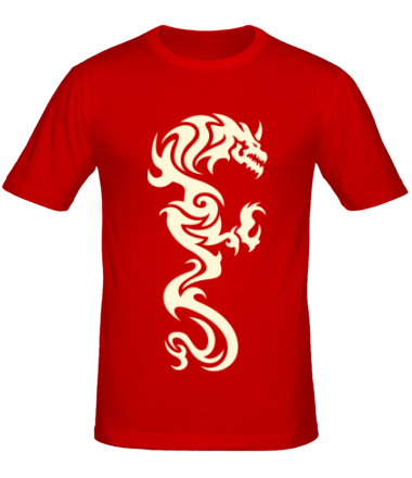 Мужская футболка Дракон татуировка (свет)