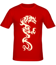 Мужская футболка Дракон татуировка (свет) фото