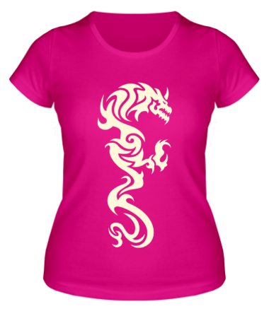 Женская футболка Дракон татуировка (свет)