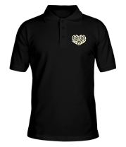 Мужская футболка поло Кельтские узоры в форме сердца (свет) фото