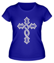 Женская футболка Крест татуировка (Свет) фото