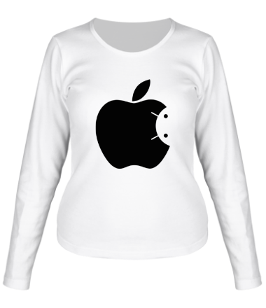 Женская футболка длинный рукав Android&IOS