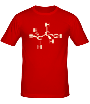 Мужская футболка Химическая формула (свет)