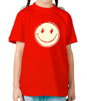 Детская футболка Позитивный смайл (свет) фото