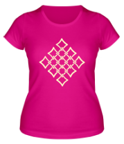 Женская футболка Орнамент сетка (свет) фото