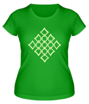 Женская футболка Орнамент сетка (свет) фото
