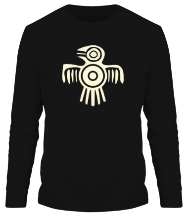 Мужская футболка длинный рукав Египетская птица (свет)