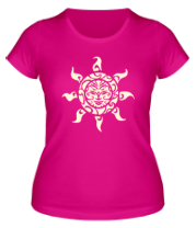 Женская футболка Рисунок солнца (свет) фото