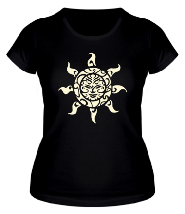 Женская футболка Рисунок солнца (свет)