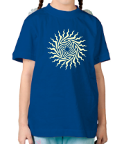 Детская футболка Психоделическое солнце (свет) фото