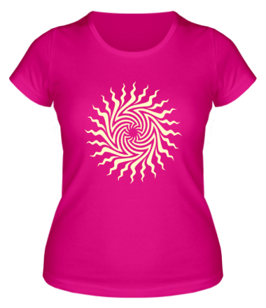 Женская футболка Психоделическое солнце (свет)