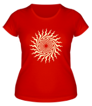 Женская футболка Психоделическое солнце (свет) фото