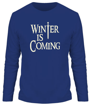 Мужская футболка длинный рукав Winter is coming (свет)