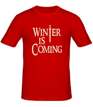 Мужская футболка Winter is coming (свет)