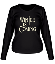 Женская футболка длинный рукав Winter is coming (свет)