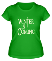 Женская футболка Winter is coming (свет) фото