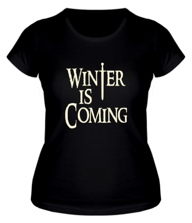 Женская футболка Winter is coming (свет)