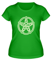 Женская футболка Звезда из кельтских узоров (свет) фото