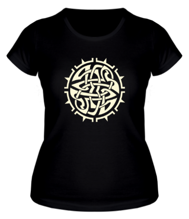 Женская футболка Тату из кельтских узоров (свет)