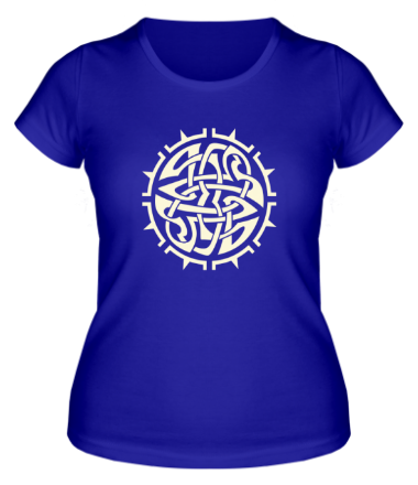 Женская футболка Тату из кельтских узоров (свет)