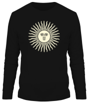 Мужская футболка длинный рукав Солнечный диск (свет) фото