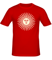 Мужская футболка Солнечный диск (свет) фото