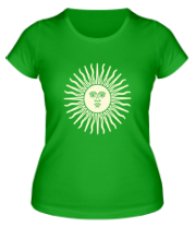 Женская футболка Солнечный диск (свет) фото