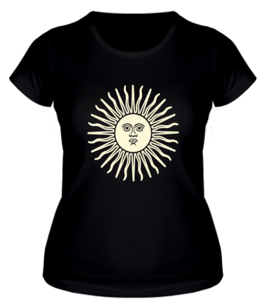 Женская футболка Солнечный диск (свет)