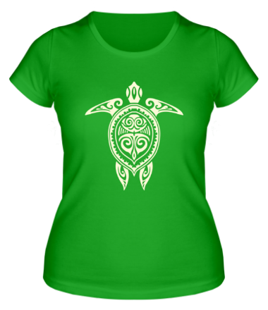 Женская футболка Морская черепаха узор (свет)