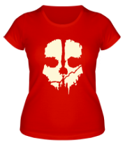 Женская футболка Пятно череп (свет) фото